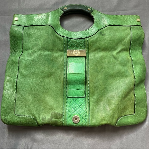 L.A.M.B. Gwen Stefani Clutch Y2K Foldable Leather Bag Stains Read Description - Picture 7 of 16